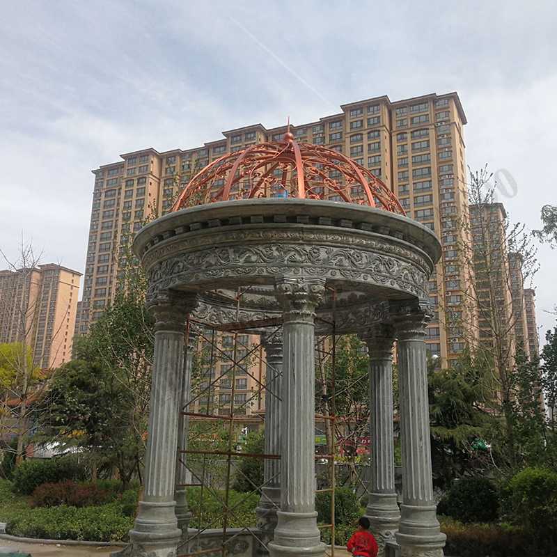 歐式景觀亭子,小區石雕涼亭,大理石石材亭子