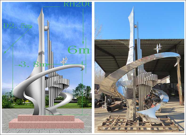 大型不銹鋼雕塑，不銹鋼雕塑廠家，室外大型景觀雕塑