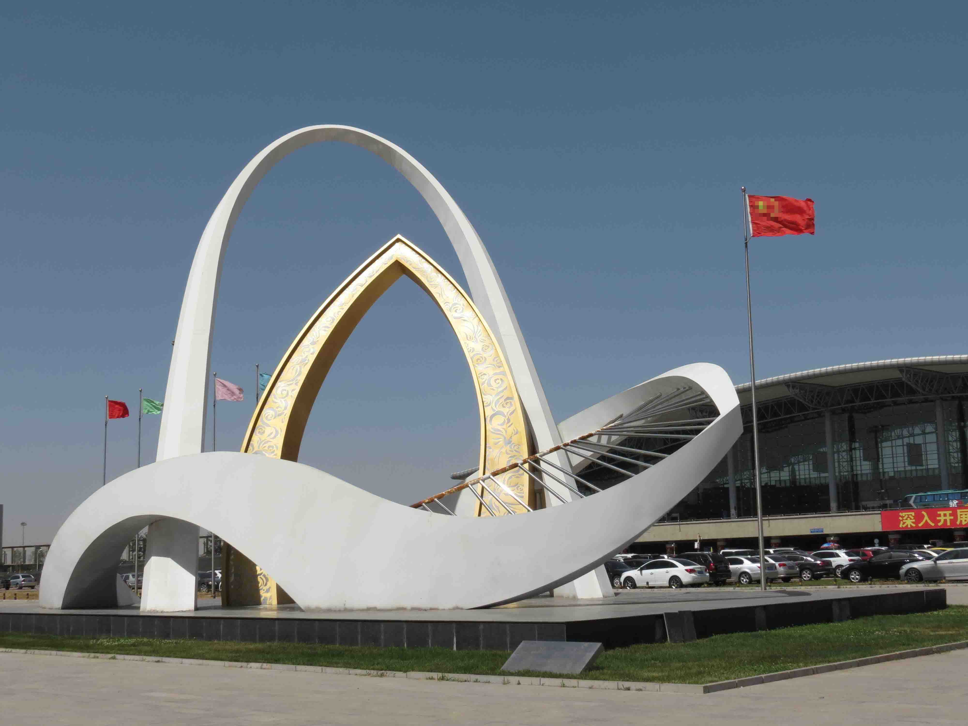 機(jī)場景觀雕塑,機(jī)場不銹鋼標(biāo)志,廣場大型標(biāo)志