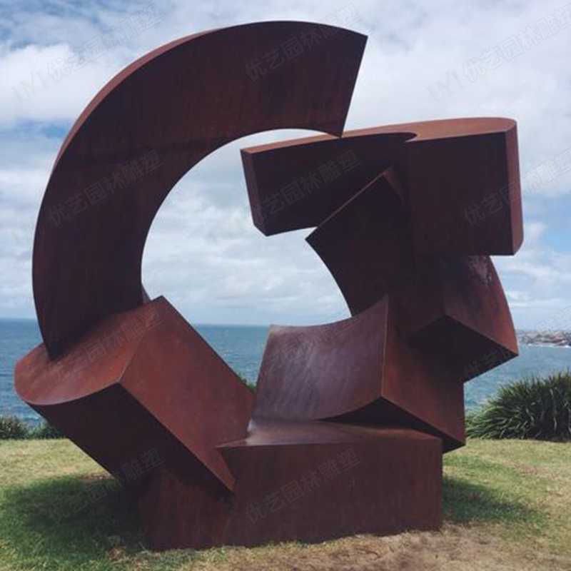 耐候鋼雕塑,室外抽象耐候鋼雕塑